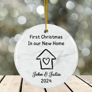 Child-like New Home Ornament,First Christmas in Our Home Christmas Ornaments,Personalized New Home Ornament,Keepsake Gift, Housewarming Gift