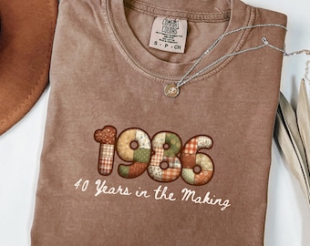 40th Birthday Shirt, Comfort Colors, 40th Birthday Shirt, 40th Birthday Gifts For Women, 1986 Birthday, Forty Years, Quilter