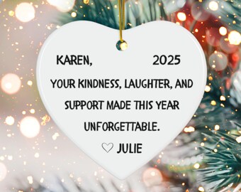 Co Worker Gift, Your Kindness, Work Colleague Present, Co-worker Christmas Ornament, Personalized Work Bestie, Office Party Gift, Team Gift