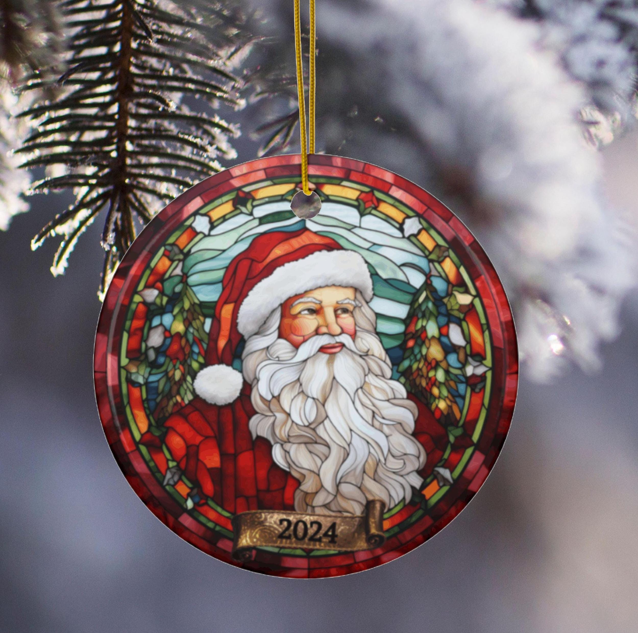 新品クリスマス ステンドグラス Kris Kringle グラスマスターズ社 新品クリスマス ステンドグラス Kris Kringle グラスマスターズ社
