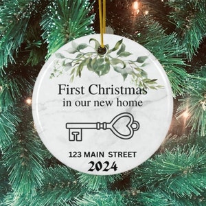 First Christmas in Our New Home, Christmas Ornaments, Custom New House Ornament, New Home Ornament,Our First Home Keepsake,Housewarming Gift