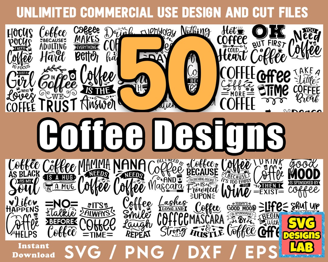 Coffee SVG Bundle, Coffee SVG Files for Crafters, Coffee Svg Designs