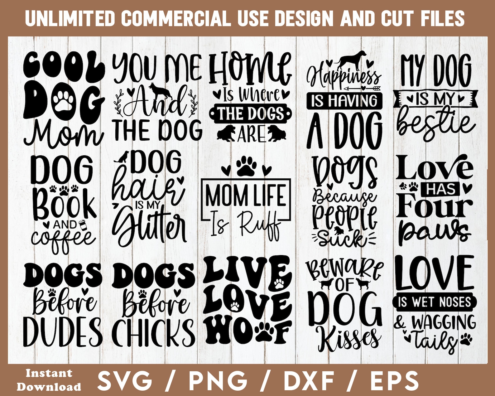 Dog SVG Bundle Dog SVG, Dog Svg Files, Dog Shirt SVG, Dog Quotes Svg