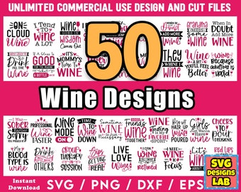 Wine SVG Bundle - Wine svg Files For Crafters, Wine svg Designs For POD, Wine Quotes svg, Wine Sayings svg - 50 Wine Svgs