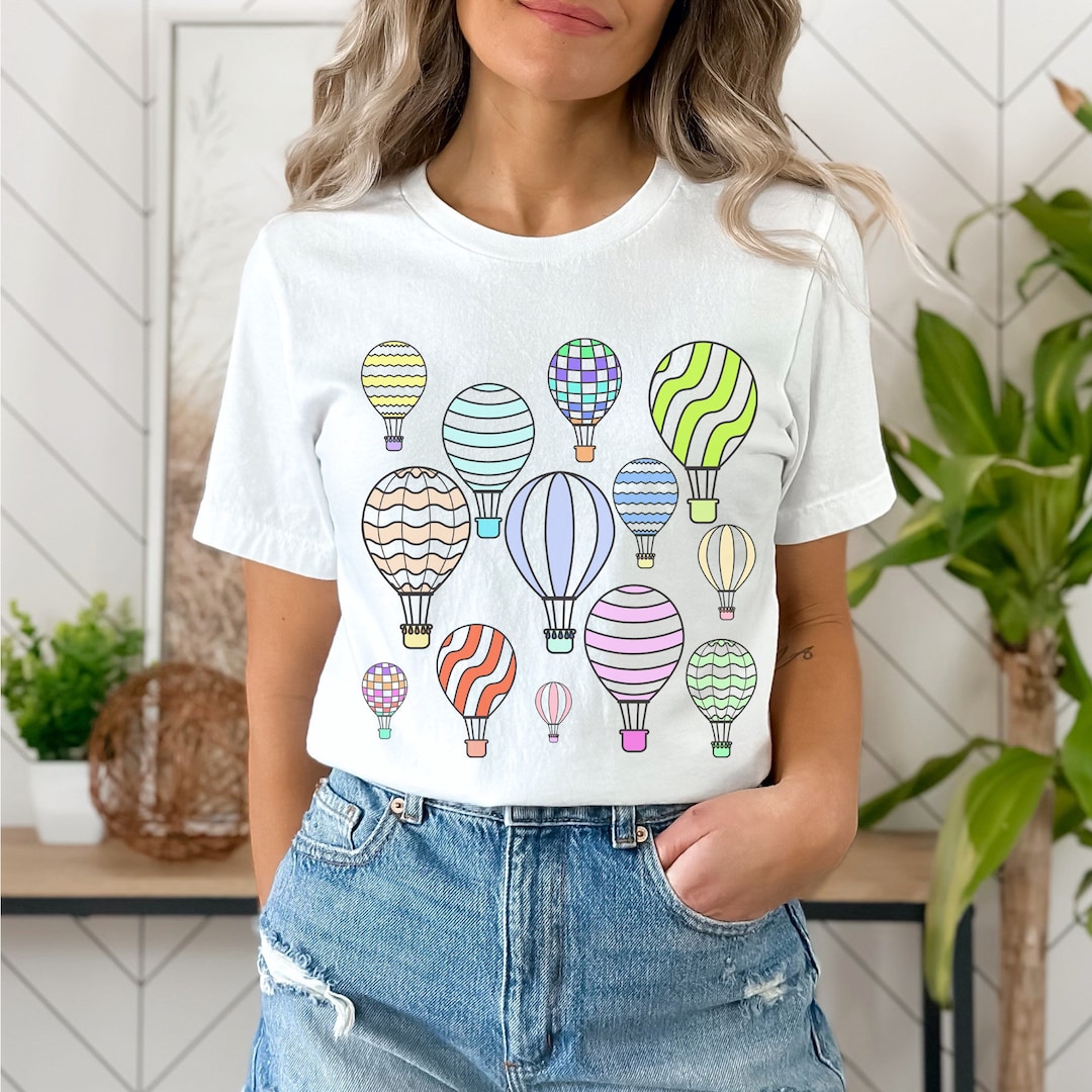 Hot Air Balloon Tee Shirt, Summer Festival Shirt, Summer Adventure