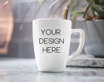 Weiße 11 Unzen Keramiktasse Mockup, Becher Mockup, Keramiktasse Mockup, minimalistische Becher Mockup, Boho Becher Mockup