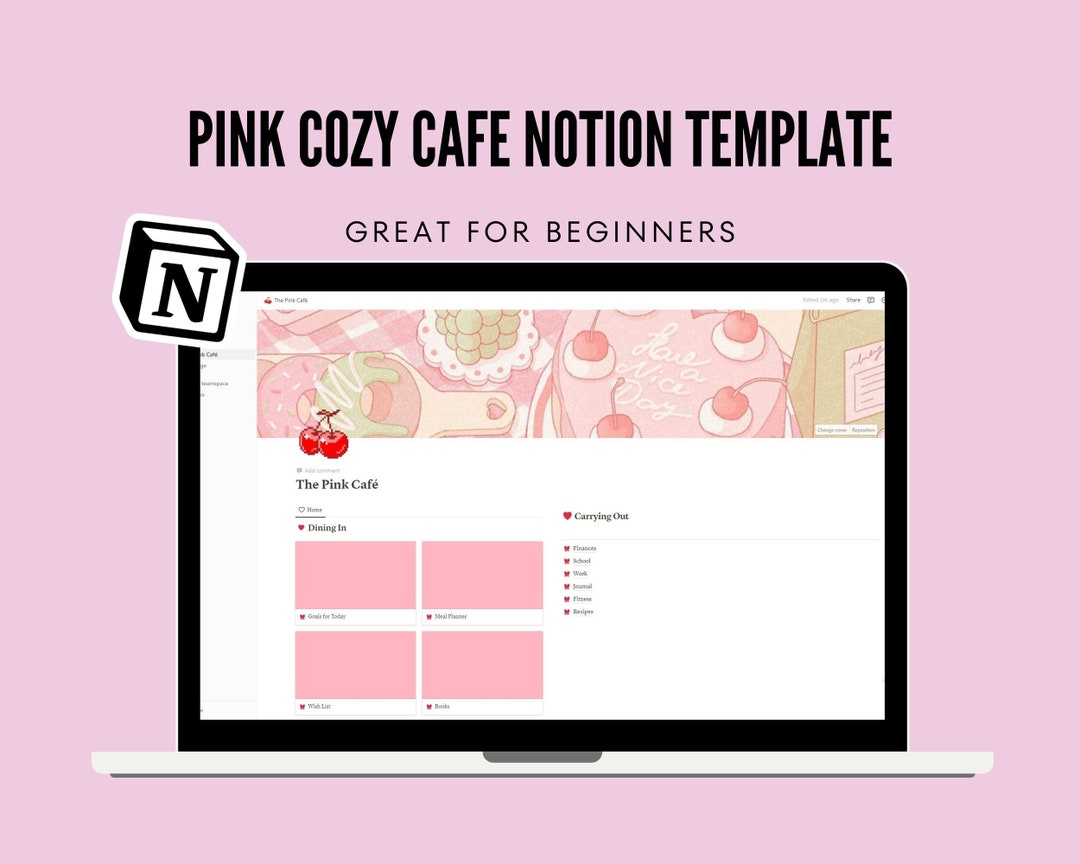 Pink Personal Notion Template, Notion Template, Cute Notion Templates Pink Personal Notion Template, Notion Template, Cute Notion Templates