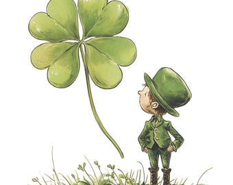 Süßer Vintage-Stil Kobold PNG, Kobold SVG, St. Patrick's Tag PNG, St. Patrick's Tag SVG, süßes Design St. Patrick's,