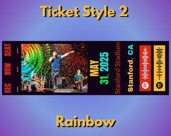 Coldplay Music of the Spheres Tour Customizable Ticket - Etsy