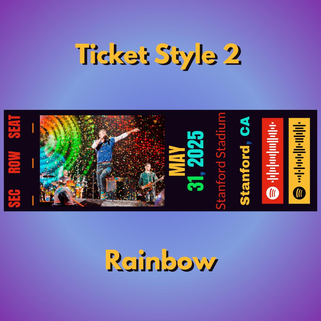 Coldplay Music of the Spheres Tour Customizable Ticket - Etsy