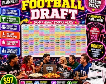 Tablica draftu Fantasy Football, interaktywny zestaw komisarza i wyświetlacz telewizyjny