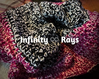 Wednesday Addams/Enid Sinclair Inspired Crocheted Snood/Infinity Scarf