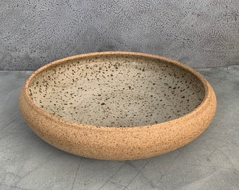 Modern Speckled White Serving Bowl