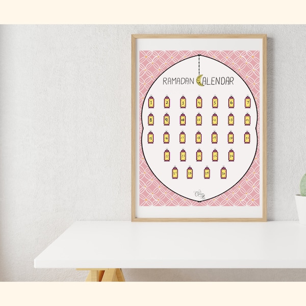 Ramadan Calendar, Printable Ramadan Calendar, Digital Ramadan Calendar, Ramadan decor, Ramadan gifts, Minimalist Ramadan Calendar