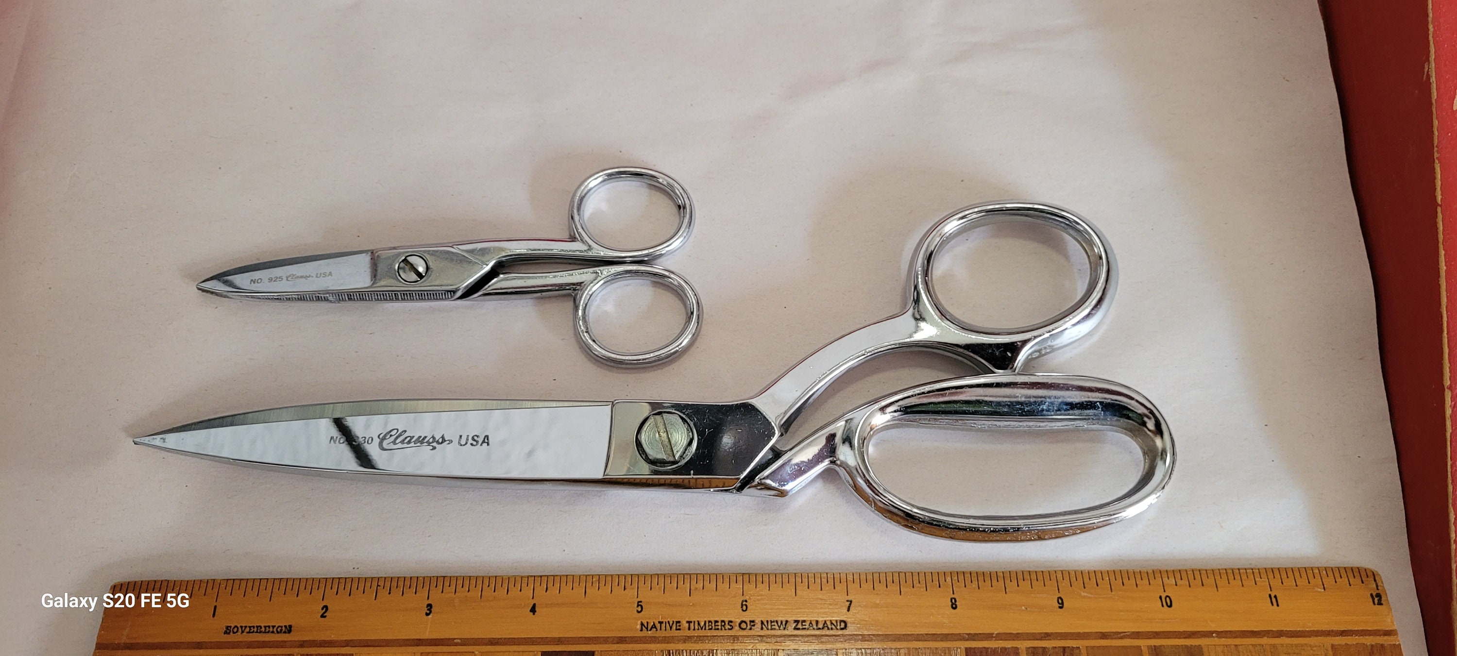 Clauss Button Hole Sewing Scissors Vintage USA Adjustable Small 4 3/4 long  Old