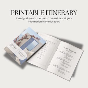 Editable Travel Itinerary Template | Trip Itinerary | Printable Travel Guide | Travel Agent Planner | Holiday Honeymoon Vacation Planner