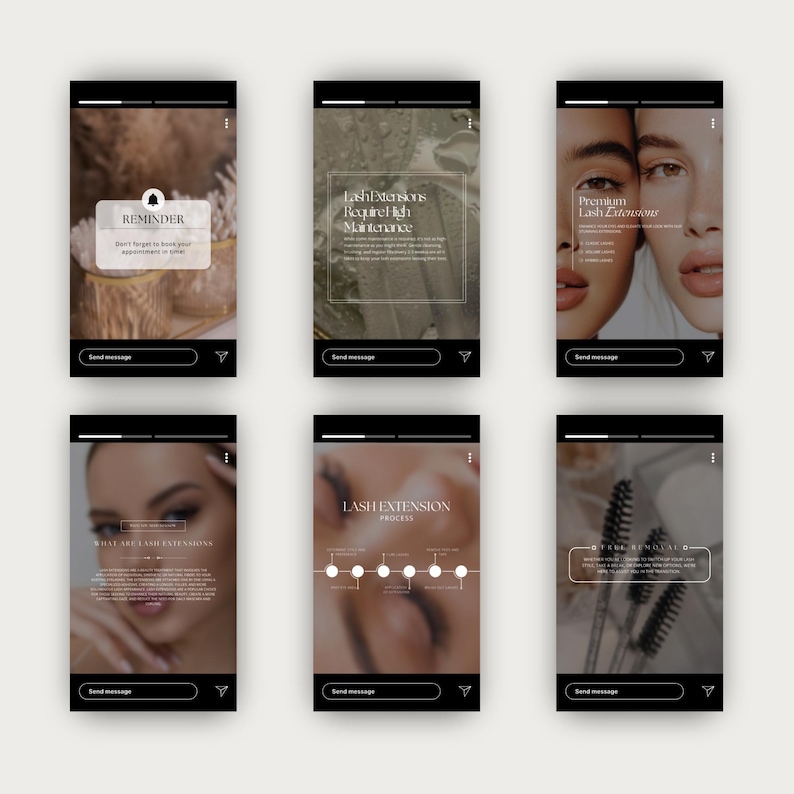 120+ Lash Tech Artist Instagram Template | Lash Stylist Post Templates | Lash Tech Instagram Post | Lash Extension Post | Lash Social Media