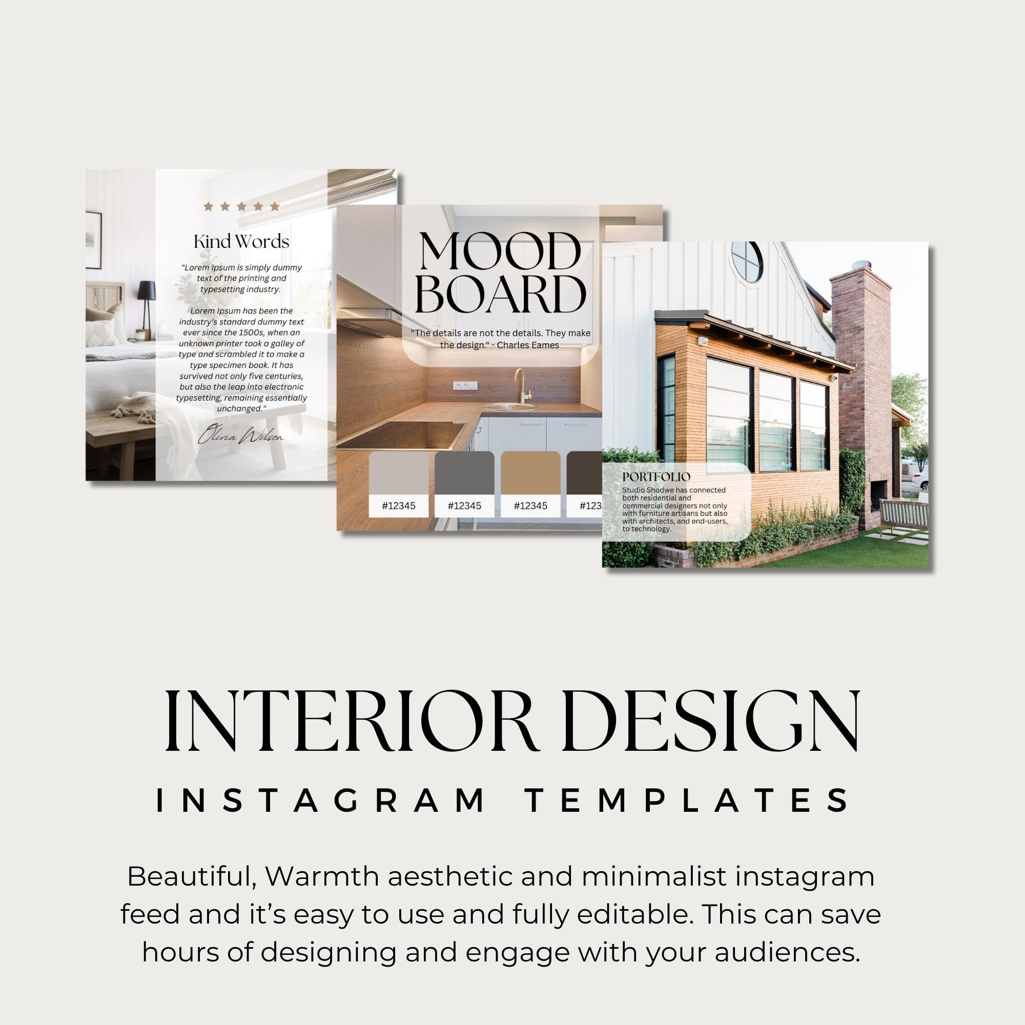250 Interior Design Instagram Post Templates | Interior Design IG Post ...