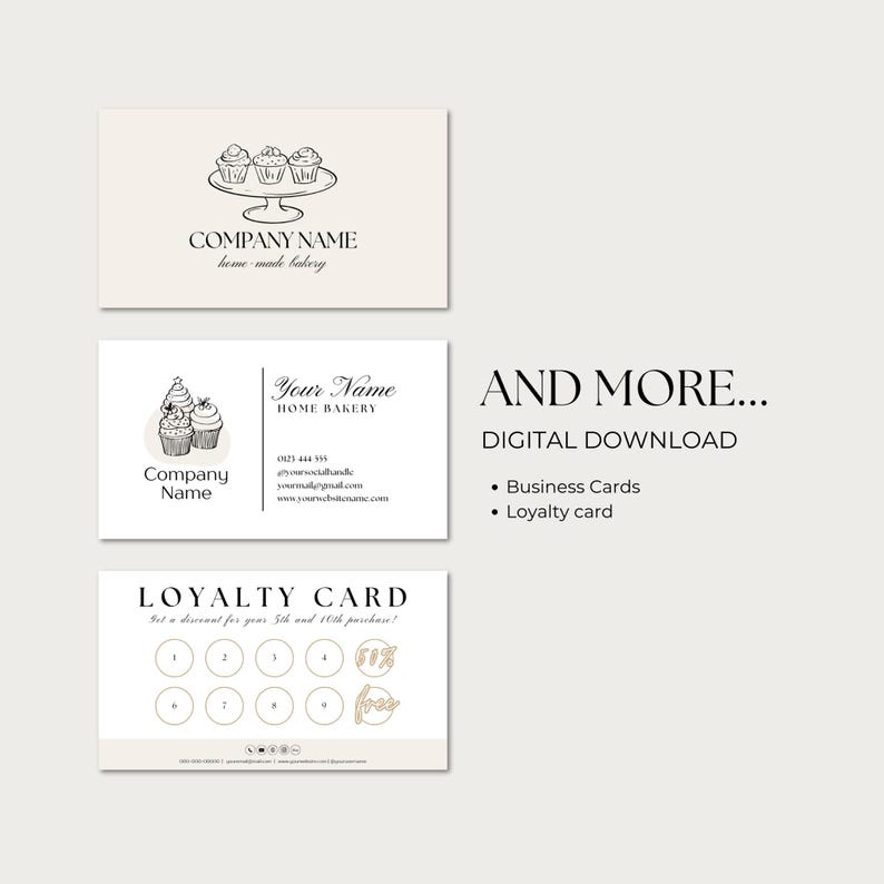 50+ Editable Bakery Business Canva Template | Invoice Template, QR Code Sign, Cake Order Form, Price List, Daily Planner, Cake Care Cards