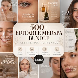 Sociale media voor medische spa's, Instagram-sjabloon voor Botox en fillers, sjablonen voor injectieverpleegkundigen, berichten voor sociale media over huidverzorging, esthetische verpleegkundige, berichten voor medische spa's