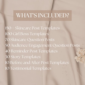 450+ Editable Skincare Instagram Posts Skincare Social Media Templates Instagram Templates for Estheticians Esthetician Business Neutral