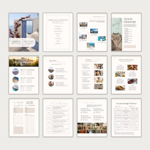 Editable Travel Itinerary Template | Trip Itinerary | Printable Travel Guide | Travel Agent Planner | Holiday Honeymoon Vacation Planner