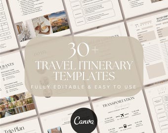 Editable Travel Itinerary Template | Trip Itinerary | Printable Travel Guide | Travel Agent Planner | Holiday Honeymoon Vacation Planner