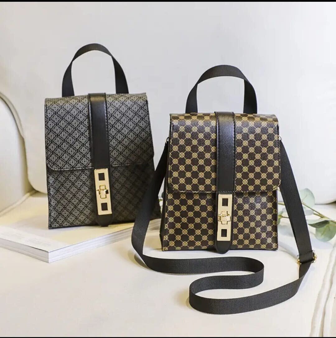 Retro Faux Leather Backpack Front Flap Shoulder Bag Large Etsy