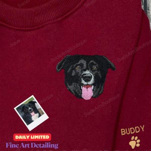 Sweat-shirt brodé chat personnalisé, sweat à capuche brodé personnalisé pour animal de compagnie, chemise personnalisée pour animal de compagnie, sweat-shirt personnalisé avec nom et visage d'animal de compagnie