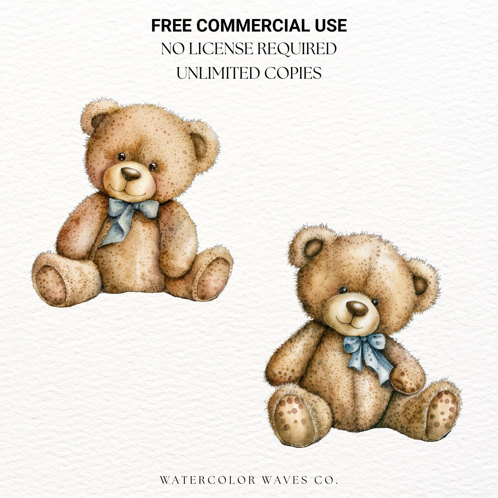 Teddy Bear Clipart Watercolor Bear PNG Nursery Wall Art - Etsy Canada