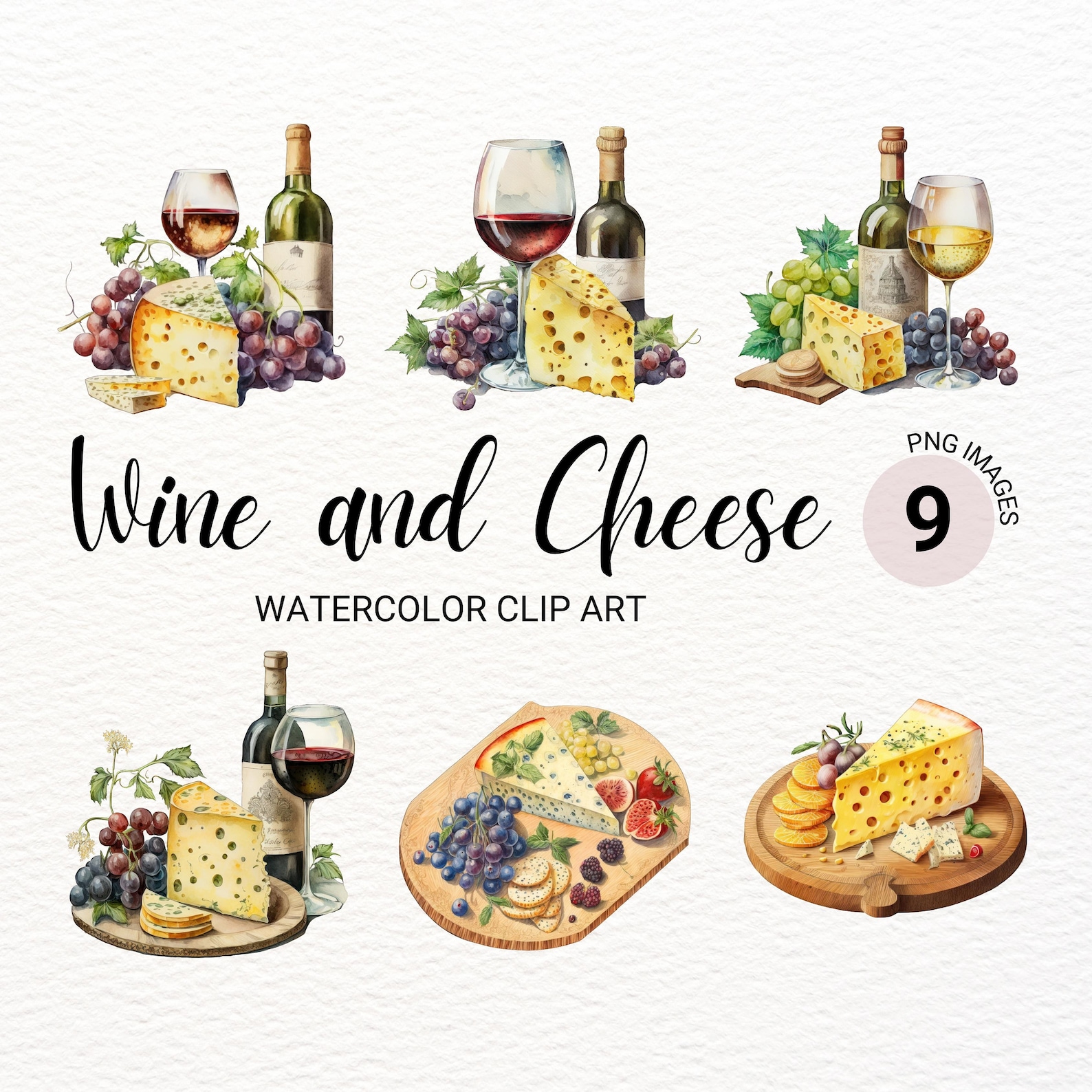 Wine and Cheese Clipart Wine PNG Food Clipart Cheese PNG - Etsy UK