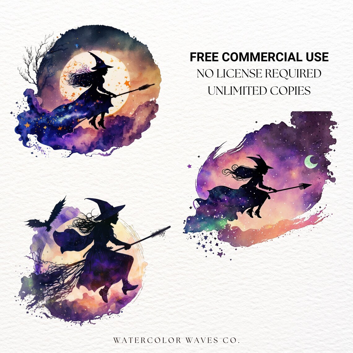 Watercolor Witch Clipart Halloween Witch PNG Digital - Etsy Canada