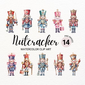 Quebra-Nozes De Natal PNG | Pacote de clipart aquarela | Jornal Lixo | Agenda Digital de Natal | Colagem de imagens | Artesanato de papel digital