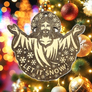 Jesus Christ Christmas Ornaments Laser Cut Files: SVG DXF Ai (Digital Download)