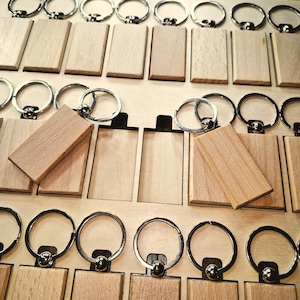 24 Slot Wooden Rectangle Keychain Engraving Jig Laser Files - Keyring Etching - Alignment Guides - Download SVG DXF .AI
