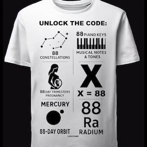 SVG 88-code ontwerp mystieke geometrie - T-shirt mok afdrukken - sterrenbeeld, pianotoetsen, kwik, radium, zwangerschap, X = / download DXF. Ai