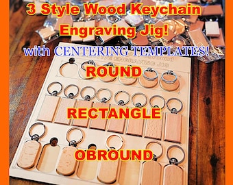 Keychain Jig Laser Files: Round, Rectangle, Obround (SVG DXF Ai Download)