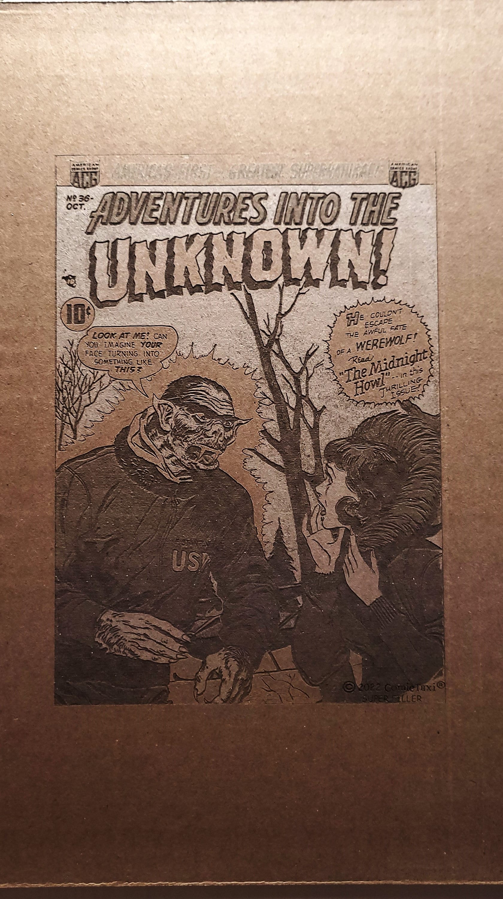 Custom Comic Book Slab / Document Folding Mailers X2 Engraved Filler