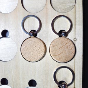 Jig Laser Ready Files for Engraving 2" Wooden Round Keychain - 3 Sizes + Engrave Center Align File - Spot Guides - Download SVG DXF Ai