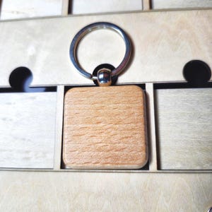 Keychain Keyring Jig Template Files - 3 Sizes in Square Wood + Engraving Etching Alignment File - Laser Spot Guides - Download SVG DXF Ai