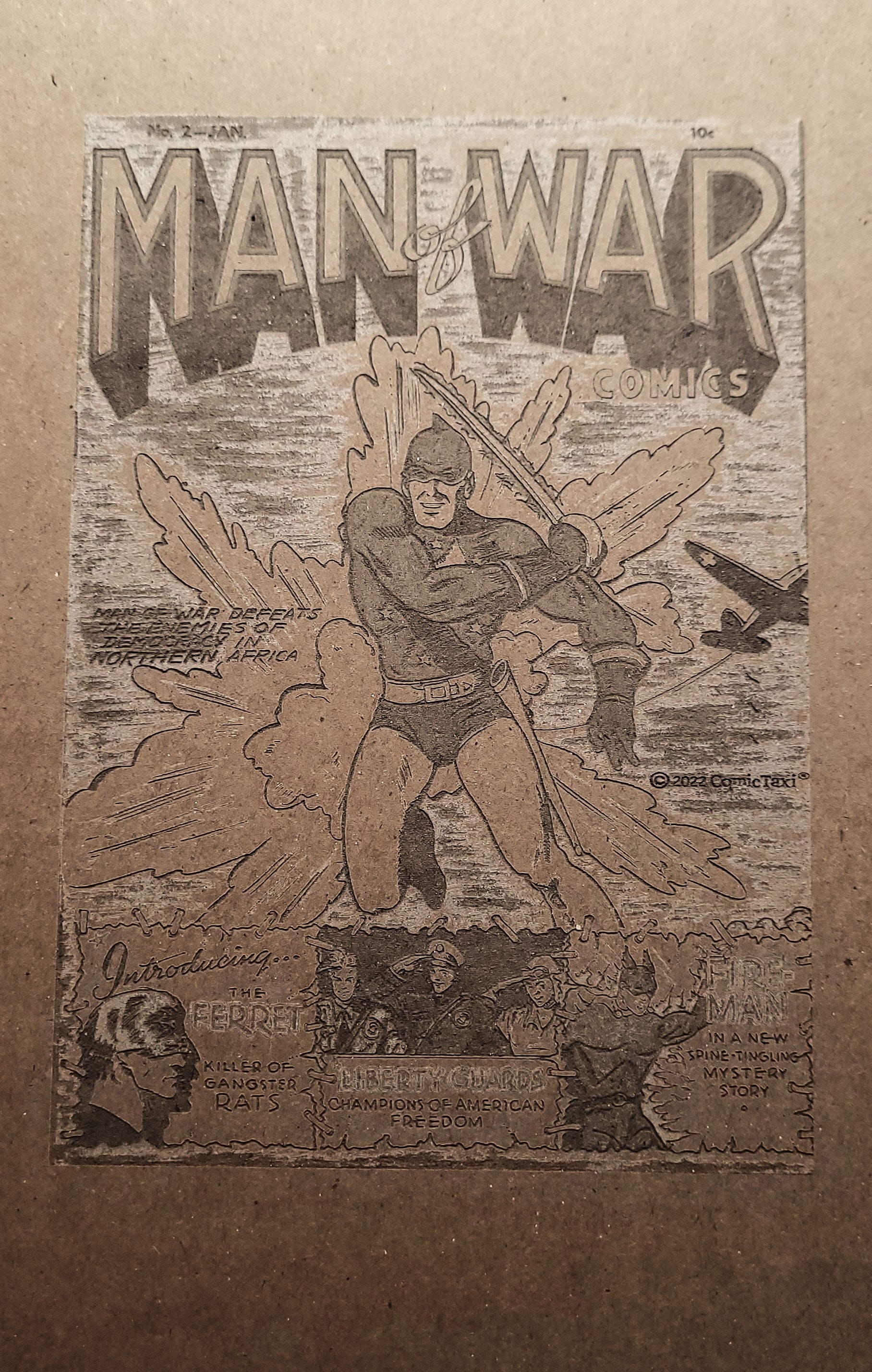 Custom Comic Book Slab / Document Folding Mailers X2 Engraved Filler