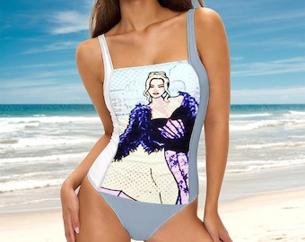 Traje de baño de una pieza con escote cuadrado de ForeverRays