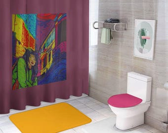 Juego de baño de 4 piezas (impresión a una cara)