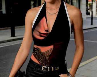 Camiseta sin mangas con cuello halter para mujer de ForeverRays