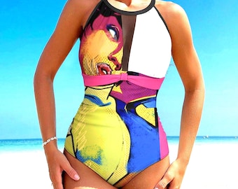 ForeverRays Sheer Mesh One-Piece Swimsuit