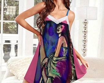 ForeverRays Milchfaser Nachthemd mit Spitzenbesatz