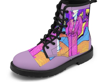 ForeverRays Unisex Martin Stiefel (All-Over-Druck)