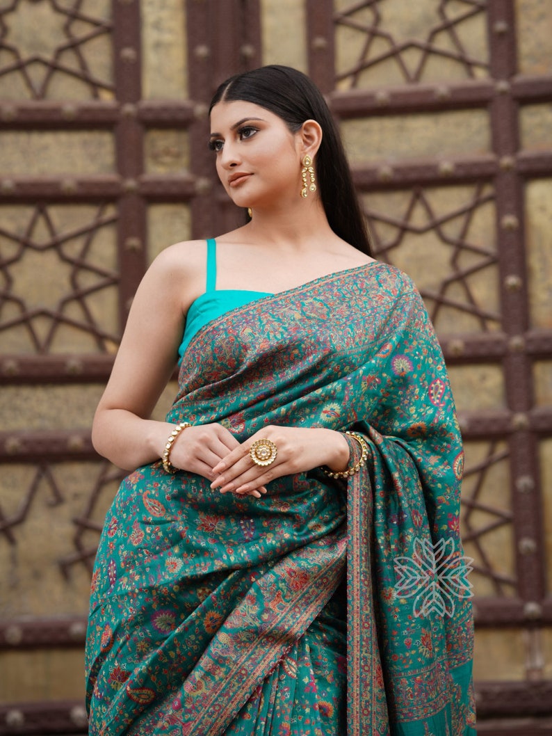 Royal heritage inspired Kani silk saree main image 1