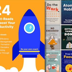10x Your Productivity: 24  Book Summaries | 3-Minute Reads | Book collection | Free Notion trackers