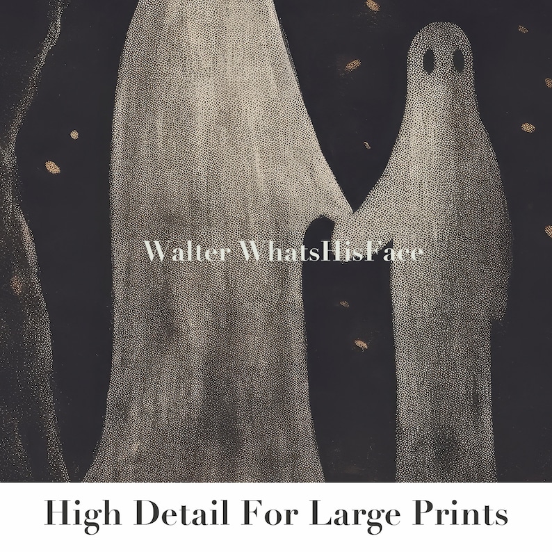 Ghosts Holding Hands Moody Occult Dark Painting Dark Academia Etsy